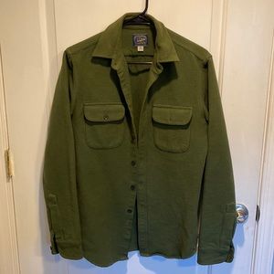 J. Crew Mens Wool Overshirt XS in Green